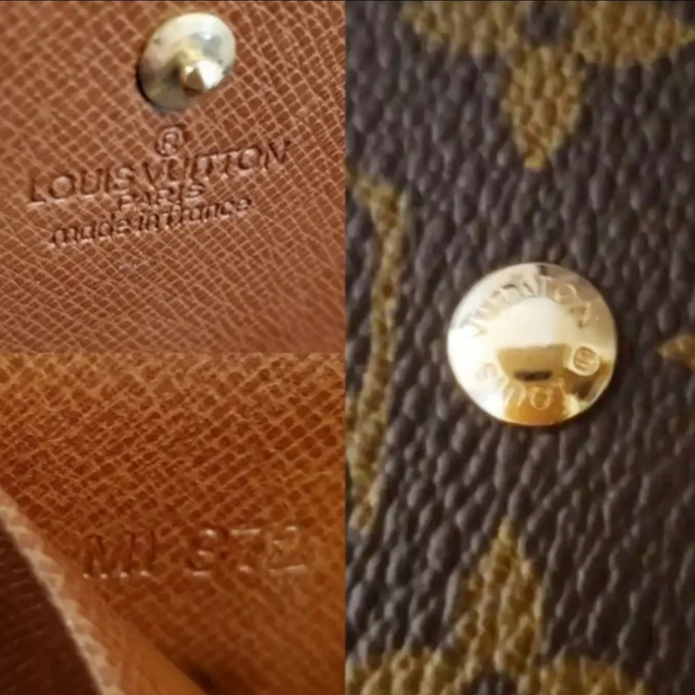 NIB Vintage Louis Vuitton 80's LV Logo Monogram Compact Luxury Wallet & Box